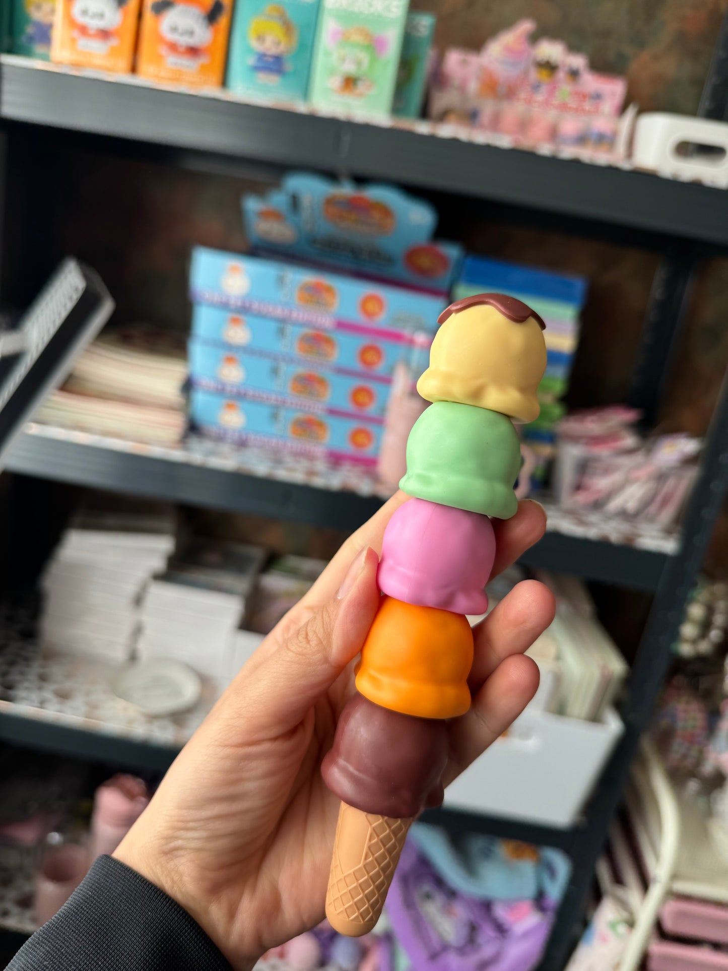 Icecream Shaped Multicoloured Highlighter