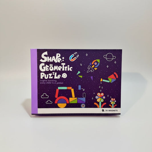 Shape Geometric Puzzle – 70 Magnetic Pieces | Educational STEM Toy for Kids