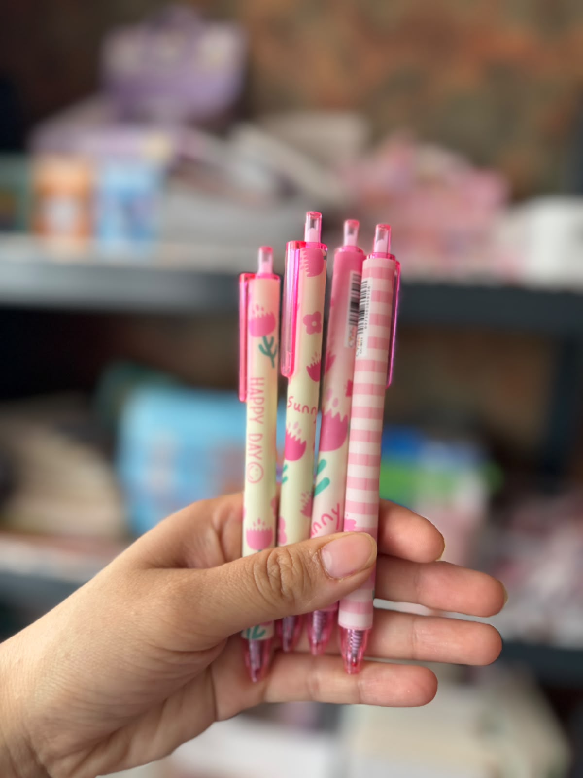 Floral Themed Pens Set (4 Pieces)