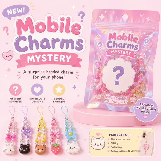 Mystery Mobile Charm Keychain Bags